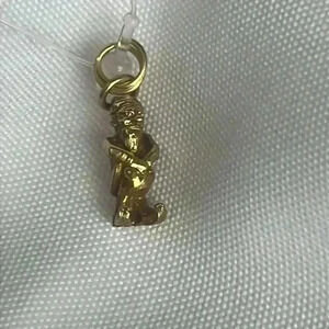 VINTAGE marked 875 vintage Dwarf gnome CHARM very detailed and rare